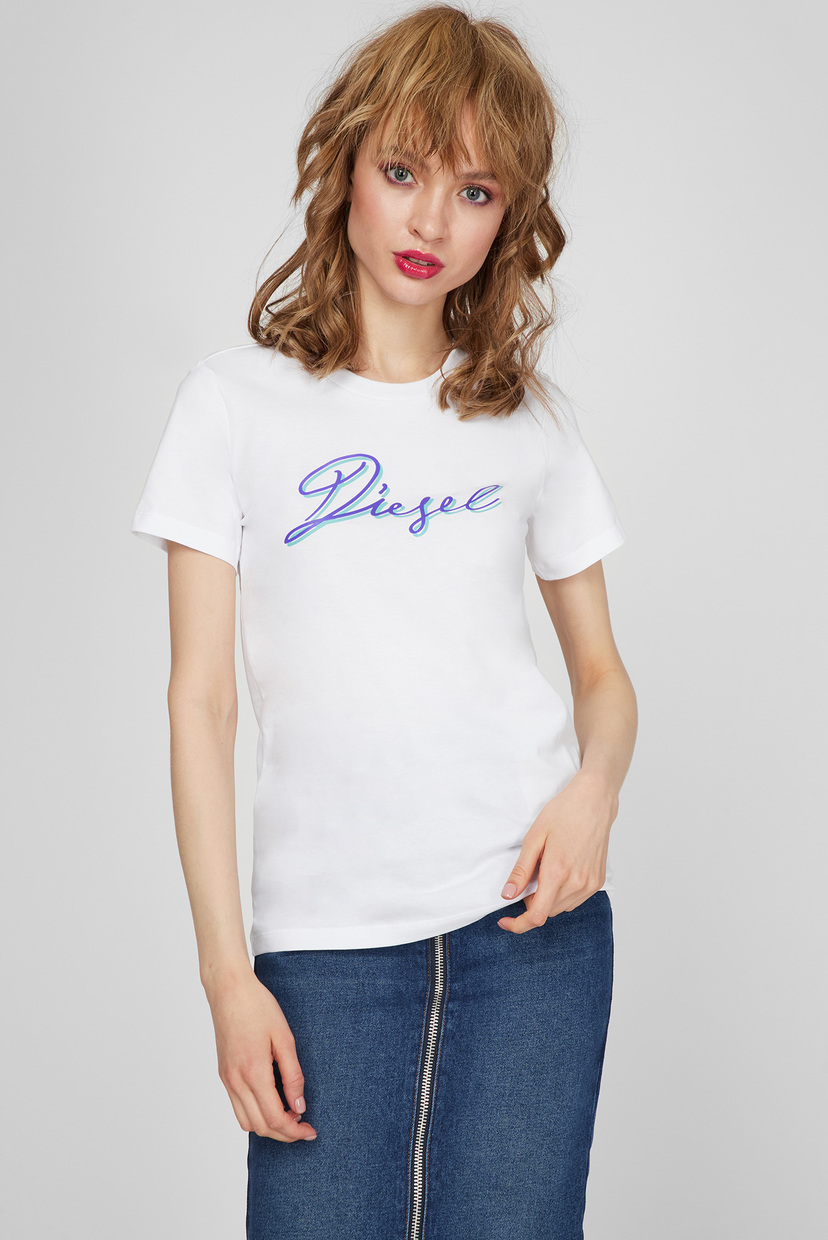 

Женская белая футболка Diesel S A04191 0GRAI