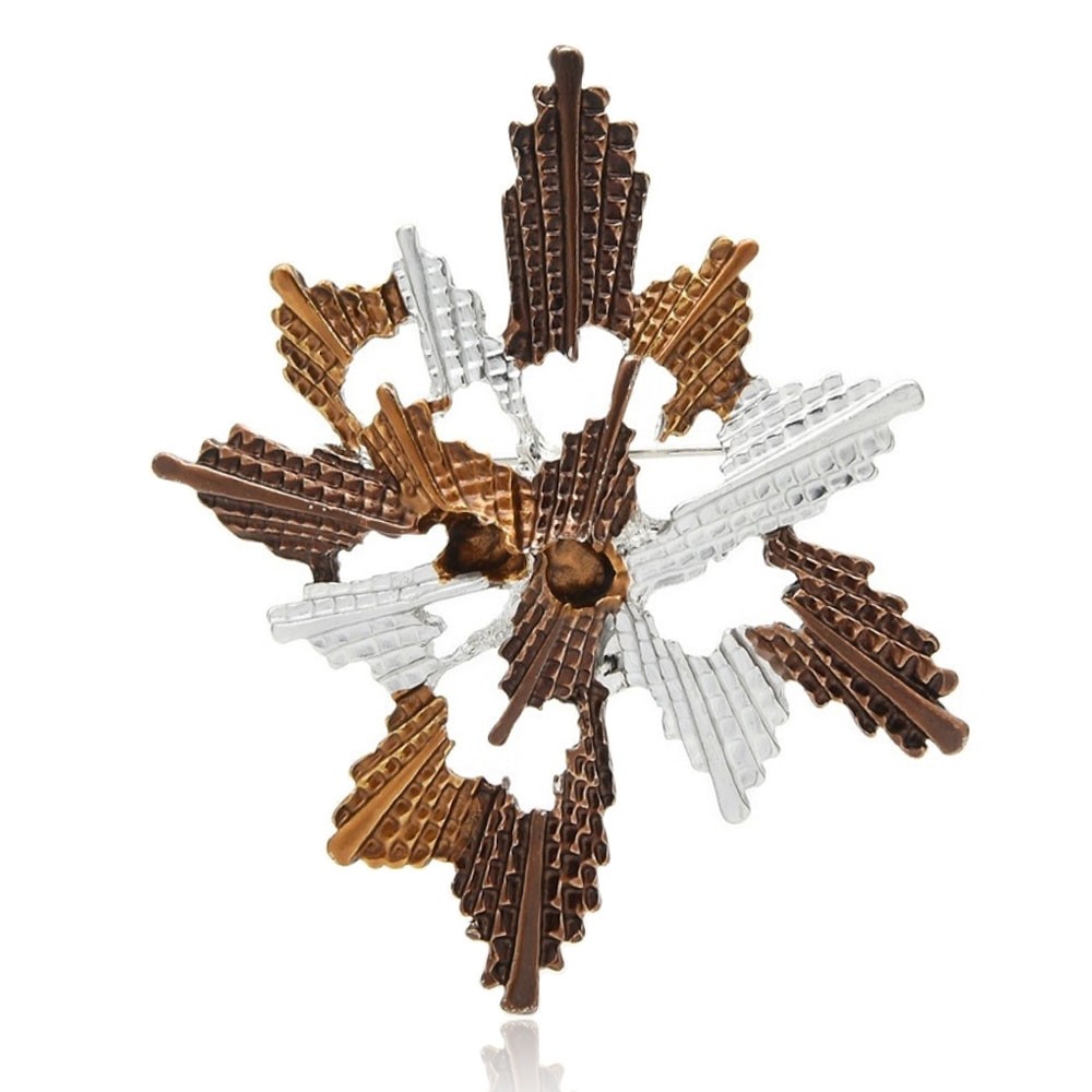 

Брошь унисекс BROCHE бижутерия с эмалью Абстракция Растения Лист коричневая BRBF111672