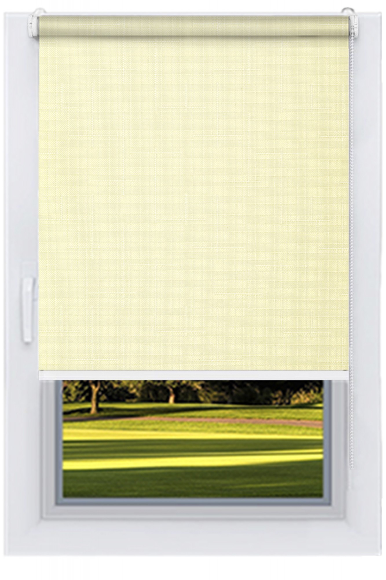 

Ролета тканевая DECOLUX 114х160 LEN Ваниль вал 19