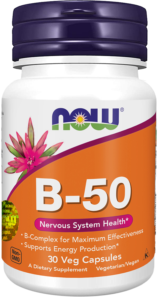 

Диетическая добавка Now Foods В-50 Комплекс поддержка ЦНС в капсулах №30 (733739110282)