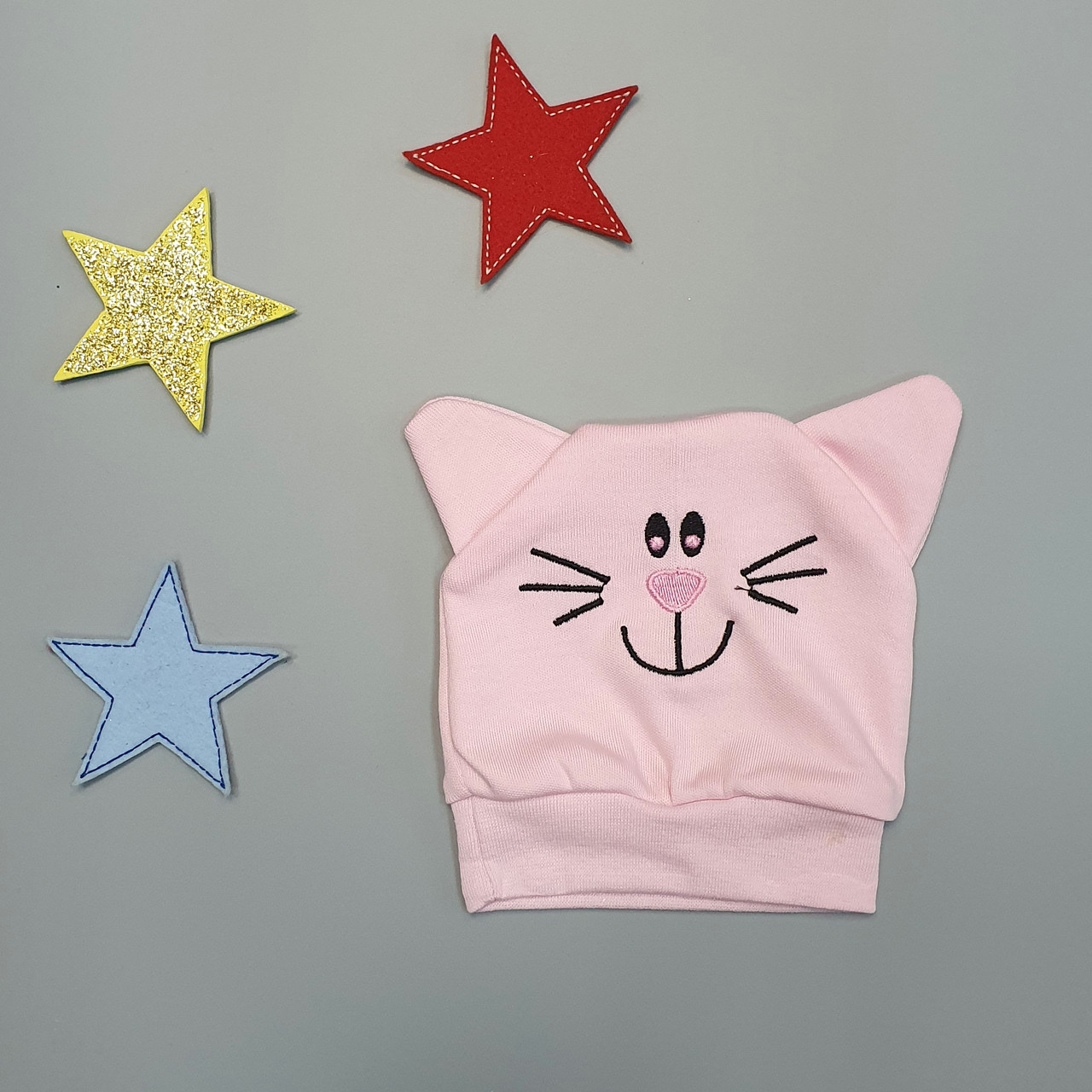 

Шапочка "Котик" для девчоки Buude Kids 33-36 см Розовая 18597