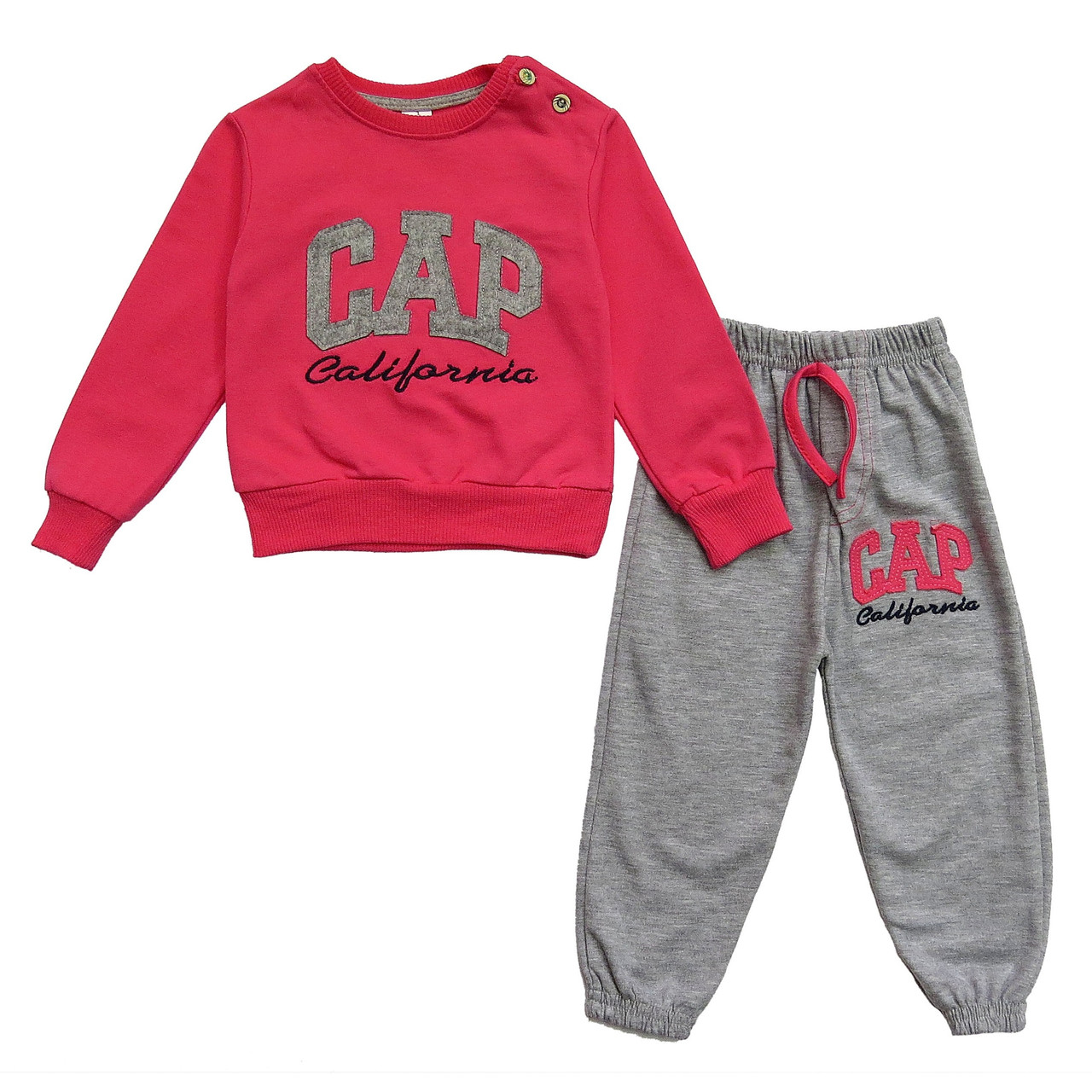 

Спортивный костюм Cap Sport kids для девочки 86 см Маломерный Розовый / Серый 12212