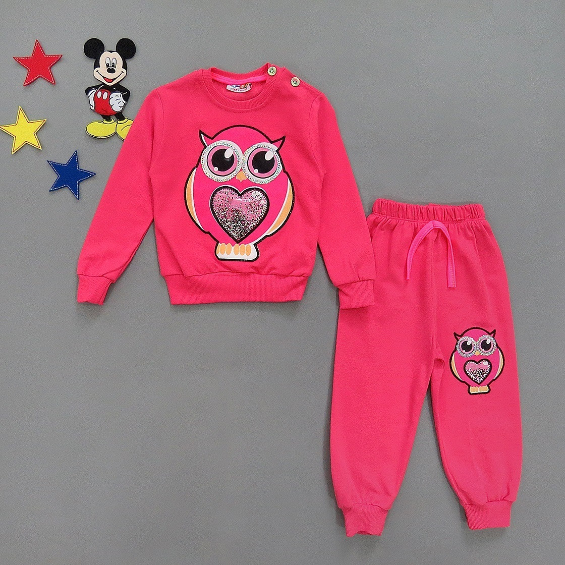 

Спортивный костюм "Совушка" Hacali kids для девочки 92 см Розовый 17248