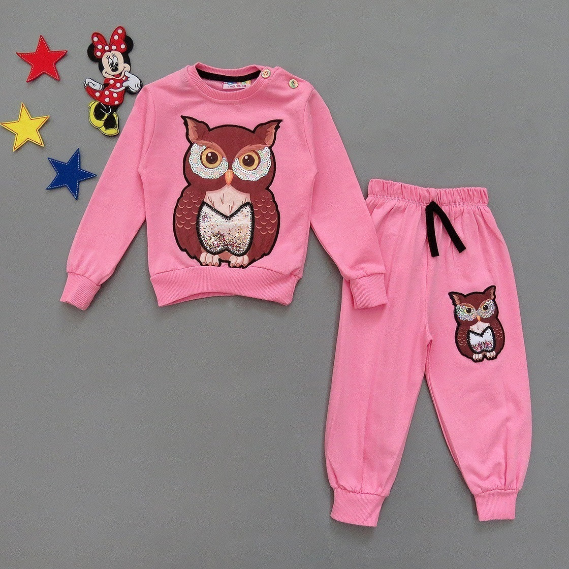 

Спортивный костюм "Совушка" Hacali kids для девочки 86 см Розовый 17255