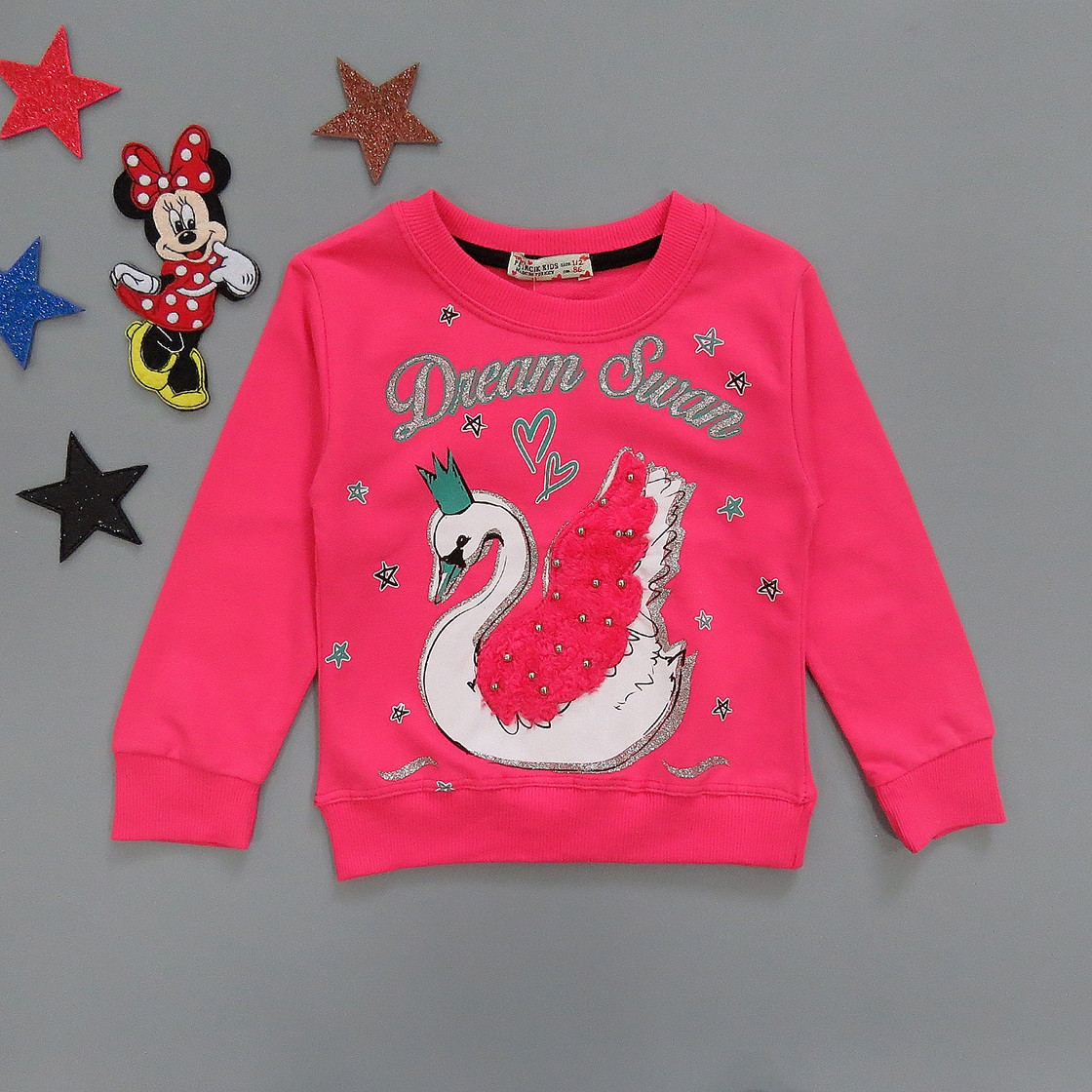 

Свитшот "Лебедь" Pitircik kids для девочки 110 см Розовый 17379