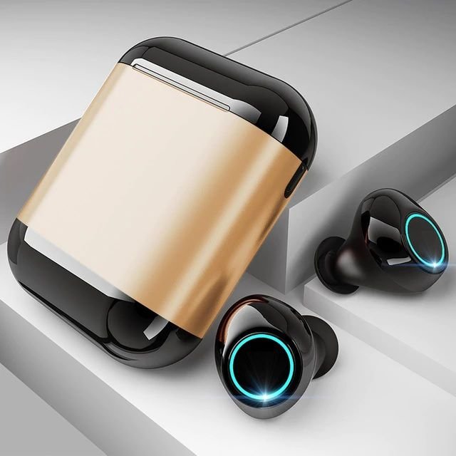 

Бездротові bluetooth навушники Tomkas S7-TWS золотистий бокс