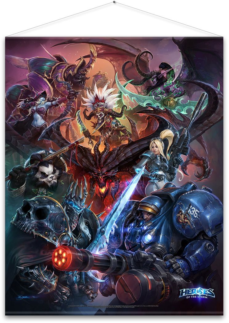 

Гобелен Gaya Heroes of the Storm Wallscroll - Heroes 770 x 1000 мм