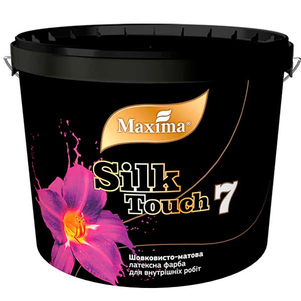 

Шовковисто-матова латексна інтер'єрна фарба "Silk Touch 7" Maxima - 6 кг, білий шелковисто-матовий