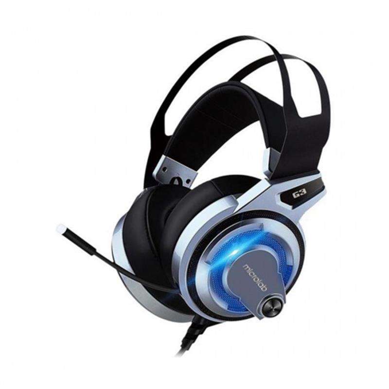 

Наушники гарнитура накладные Microlab G3 Black/Blue