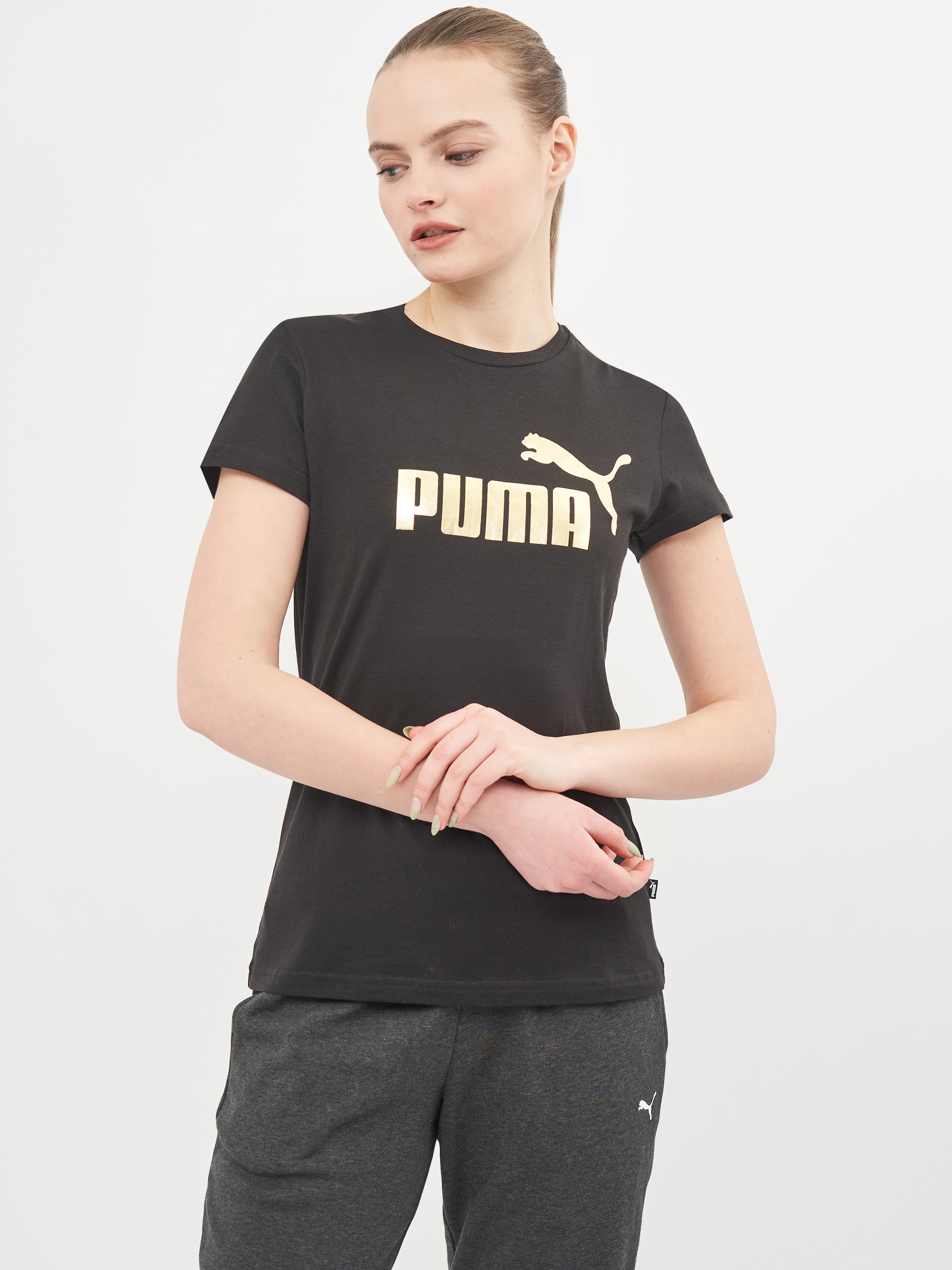 

Футболка Puma ESS Metallic Logo Tee 58689001  Black-Gold, Футболка Puma ESS Metallic Logo Tee 58689001 M Black-Gold