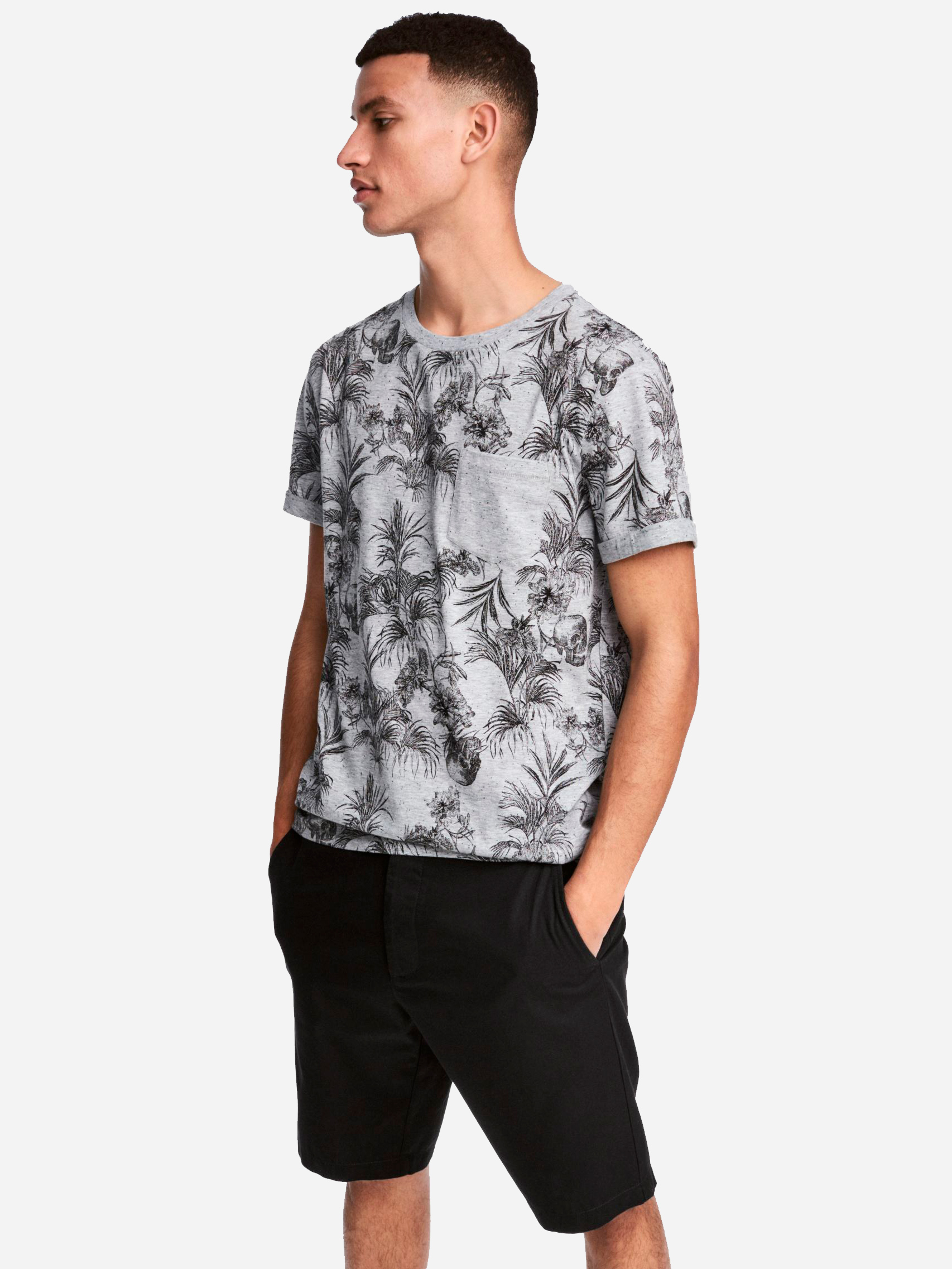 

Футболка H&M 4482626RP11 S Серый меланж