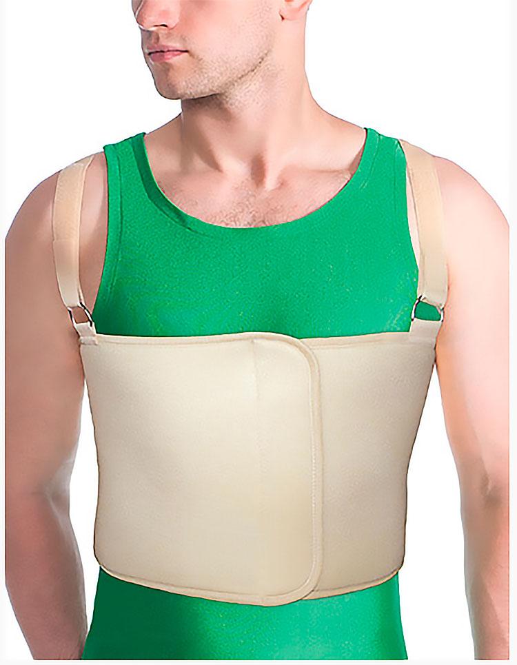 

Бандаж для фиксации грудной клетки (мужской) MedTextile 4301 Бежевый S