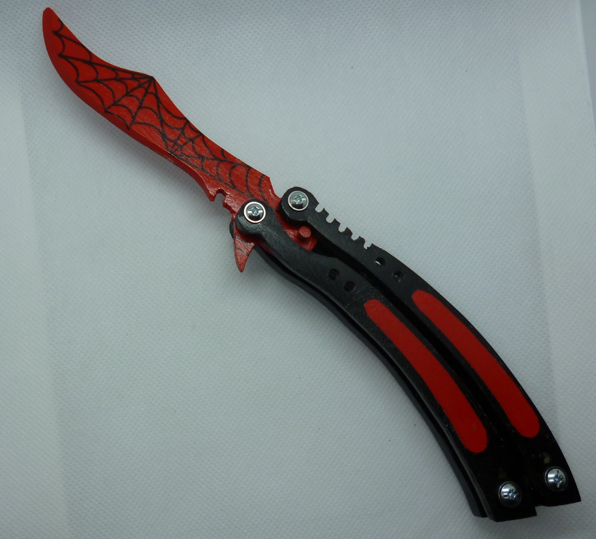 

Коллекционный нож WW деревянный Butterfly Crimson Web CS GO
