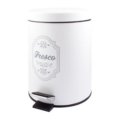

Ведро с педалью 5л Arino Fresco White 54525 белое (74104)