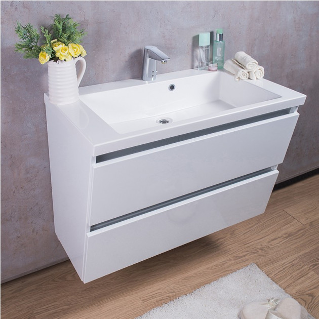 

Тумба Fancy Marble Cyprus 80 (ШН-Peggy 850C + 3608101) белая с раковиной Peggy 850С (3608101) (18988)