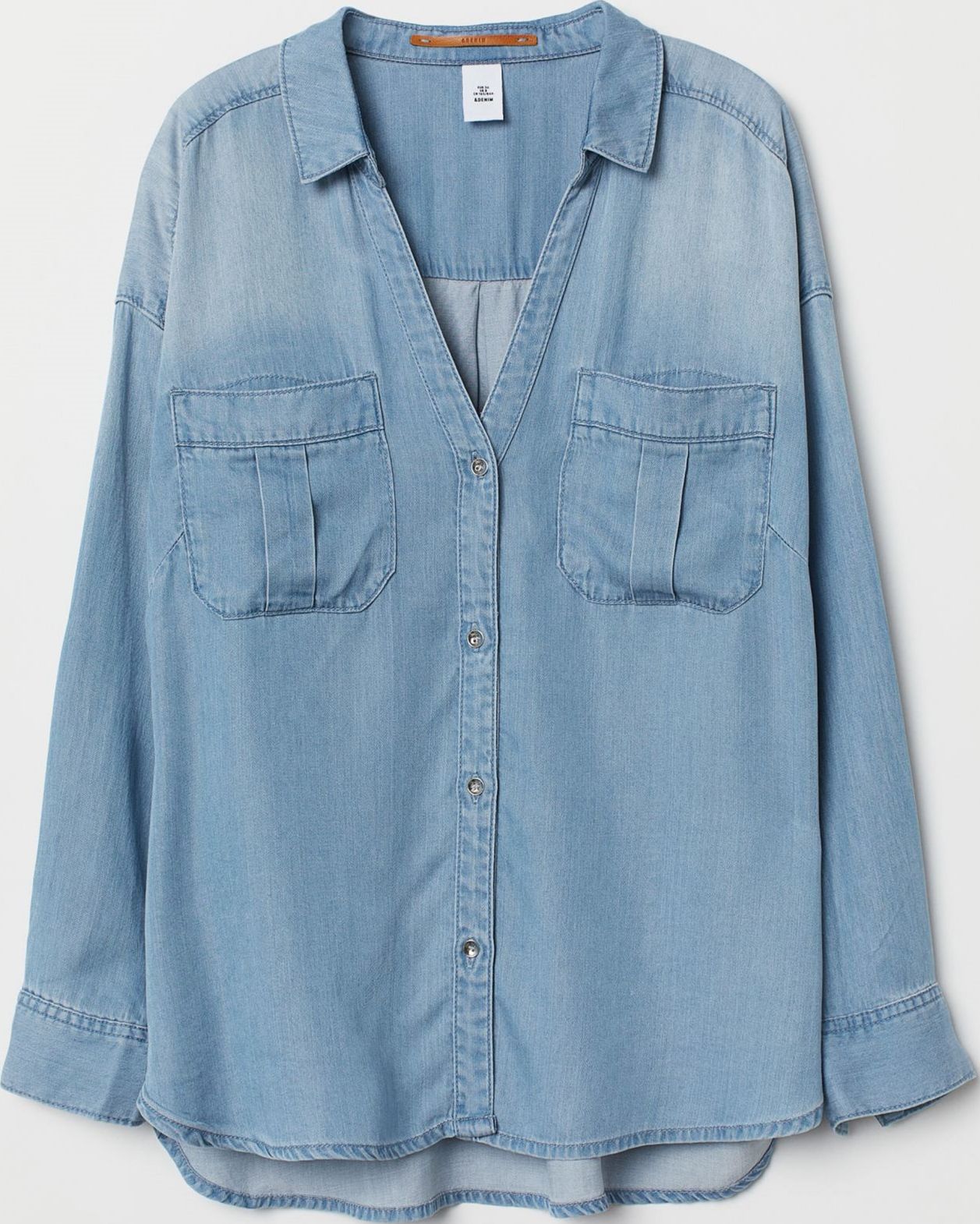 

Рубашка джинсовая H&M 1102-7077671 36 Голубая