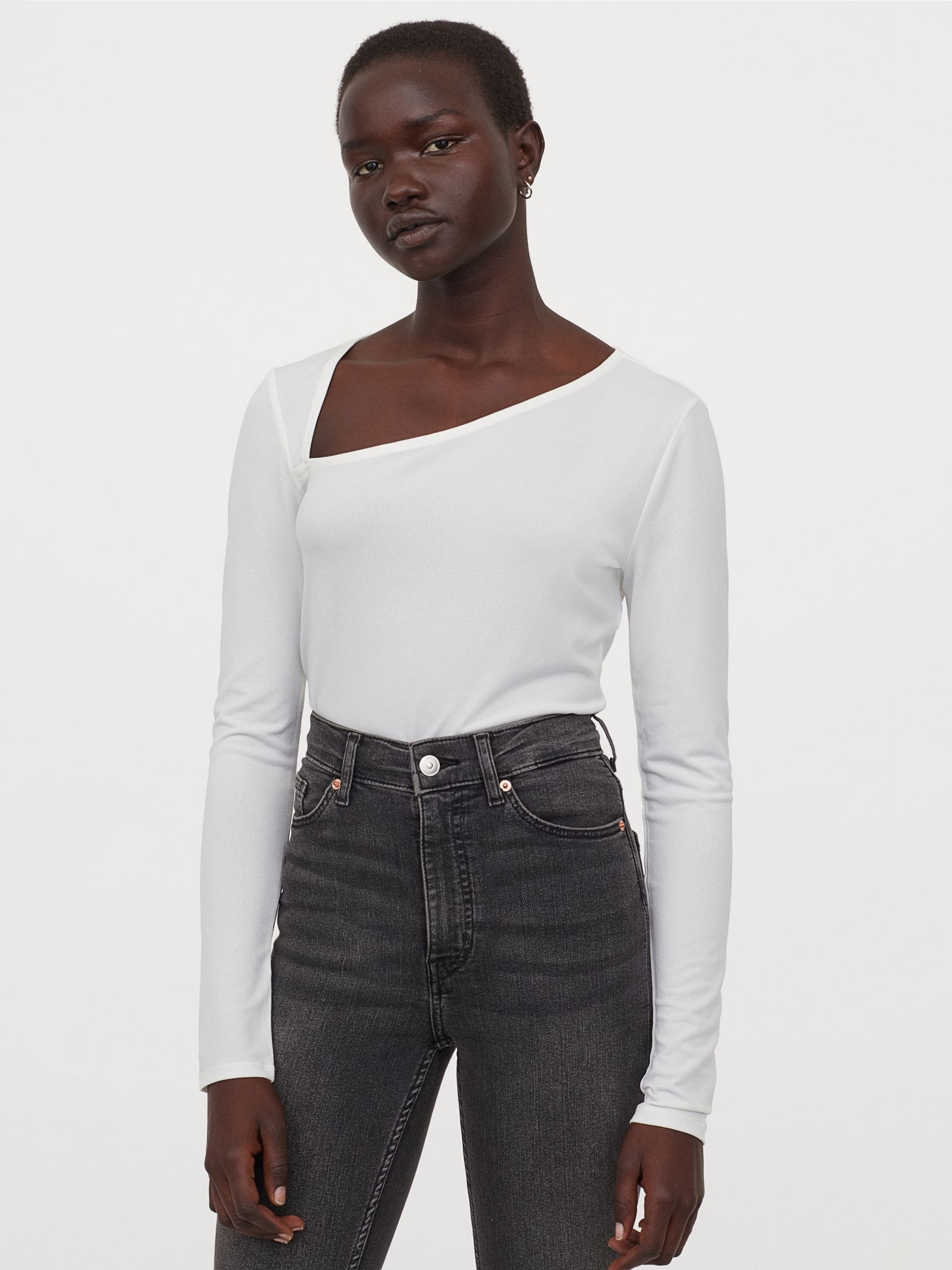 

Лонгслив H&M 1202-9233402 XS Белый