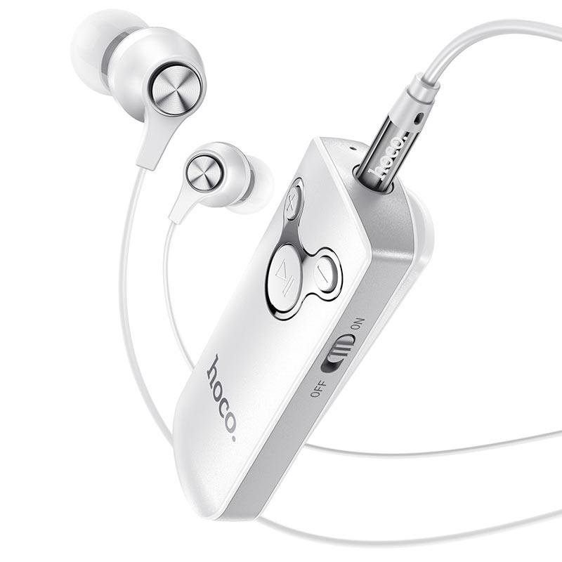 

Вакуумные наушники с беспроводным аудио ресивером Hoco E52 Bluetooth audio receiver with earphone White