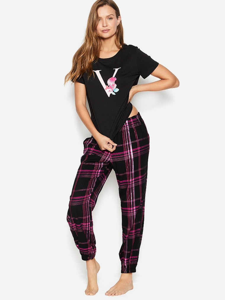 

Пижама Victoria's Secret 567251717 M Черный/Розовый