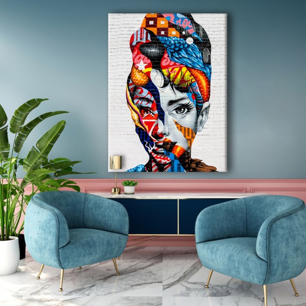 

Картина на холсте Личности Graffiti Audrey Hepburn 50x65 см.