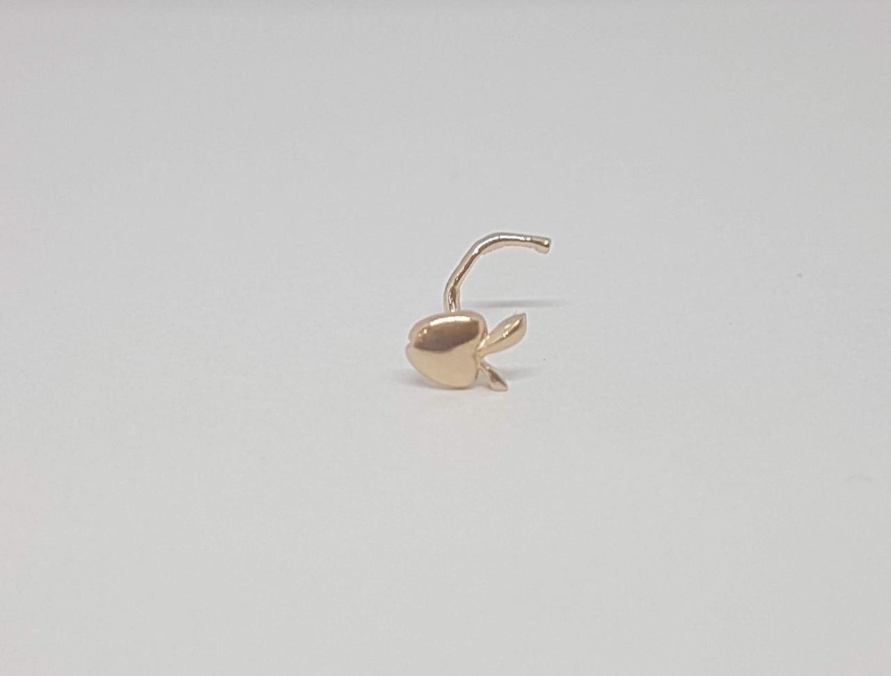 

Золотая серьга-пирсинг в нос. 1034