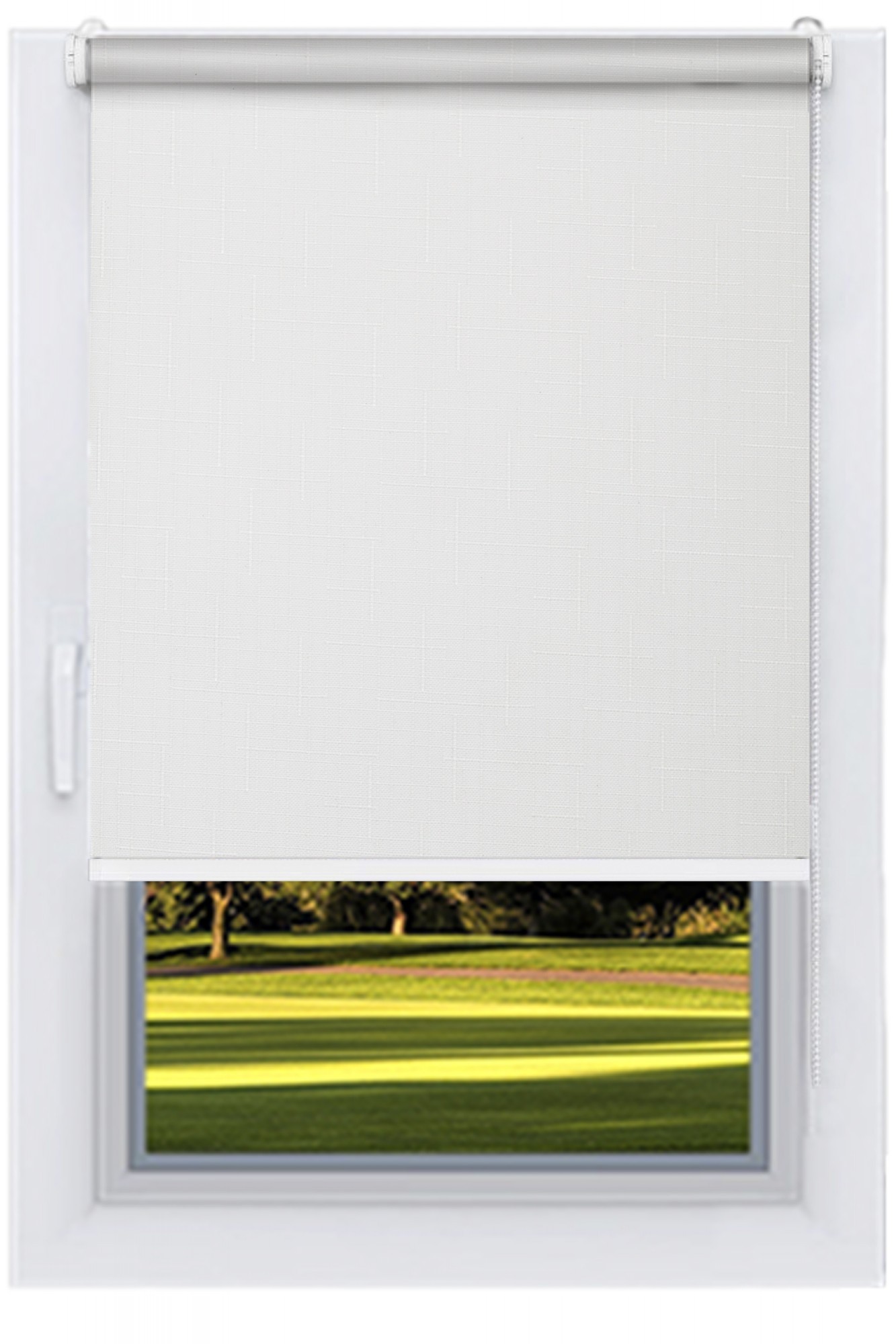 

Ролета тканевая DECOLUX 110x160 LEN Белый вал 25