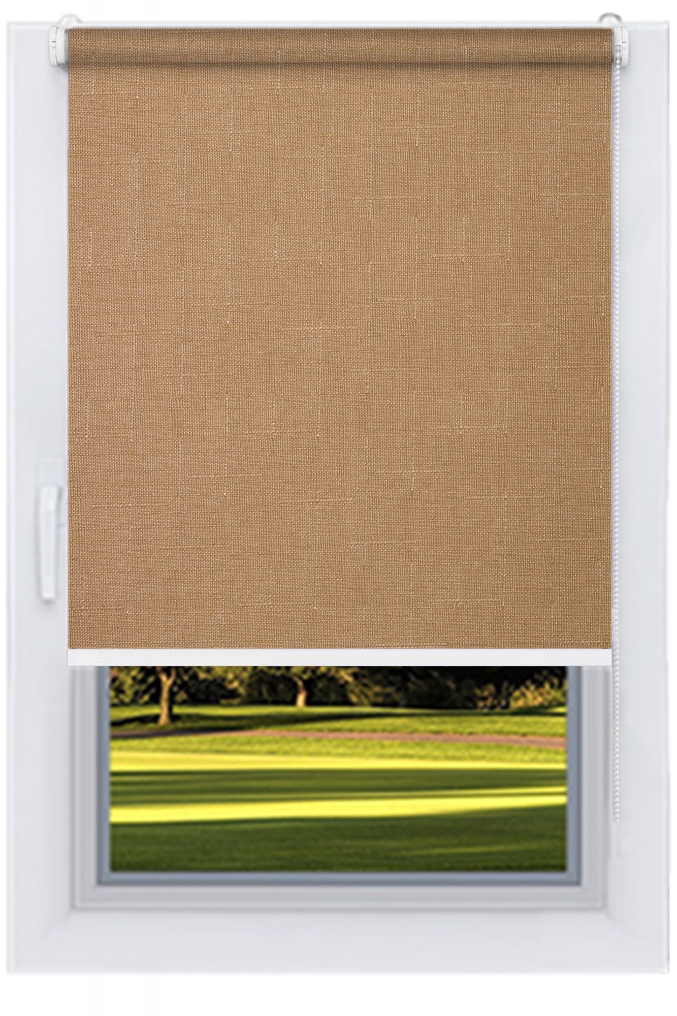 

Ролета тканевая DECOLUX 136x160 LEN Какао вал 25
