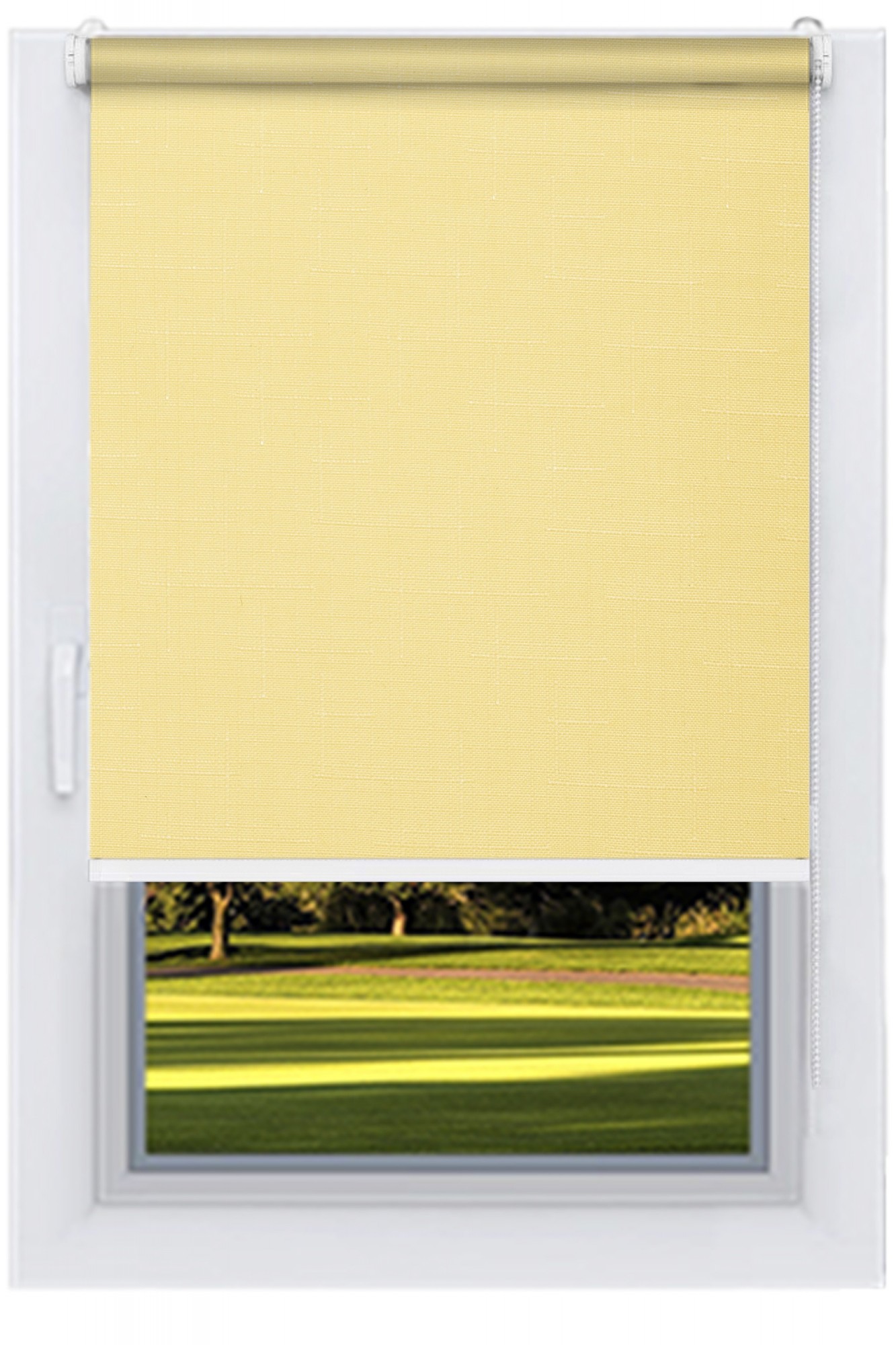 

Ролета тканевая DECOLUX 208х160 LEN Персик вал 32