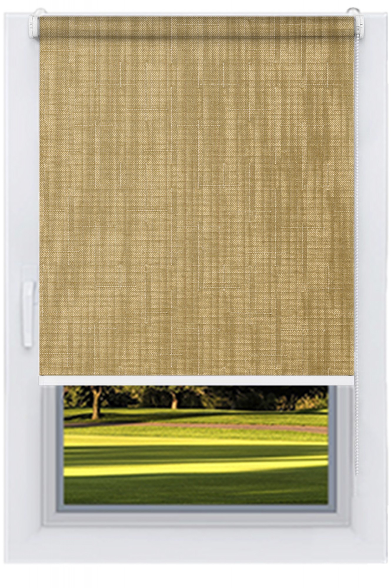 

Ролета тканевая DECOLUX 112х200 LEN Слоновая кость вал 25