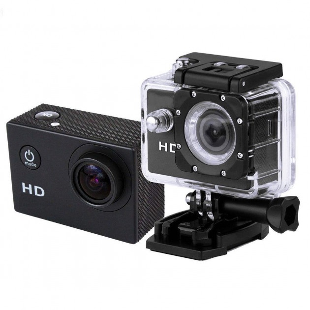 Відеокамера Екшн камера Action Camera S D600 з боксом і кріпленнями (0039) низькі ціни, кредит