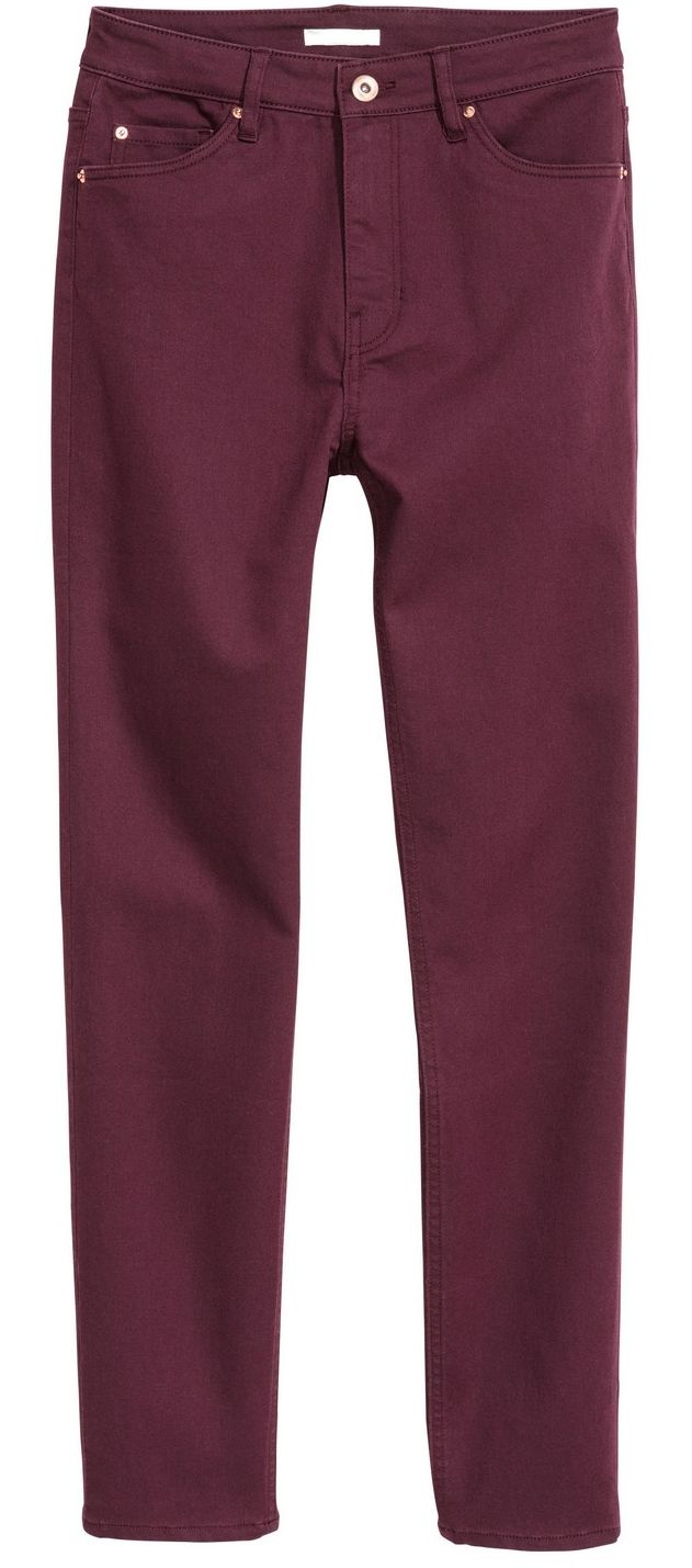 

Брюки H&M 0532275 38 Бордовые