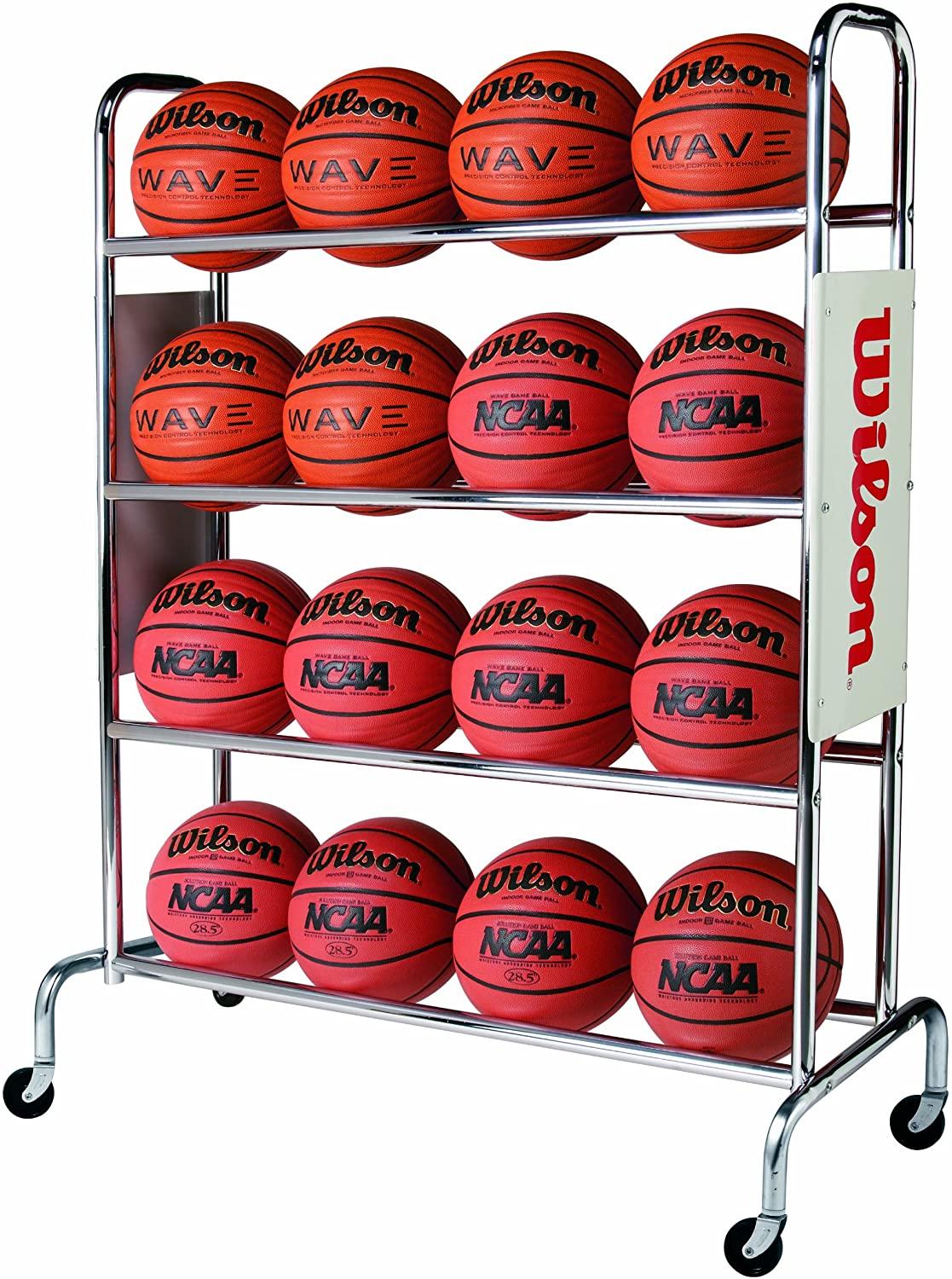 

Хромированная стойка на 16 мячей Wilson Deluxe Basketball Ball Rack(WTB1801) MISC