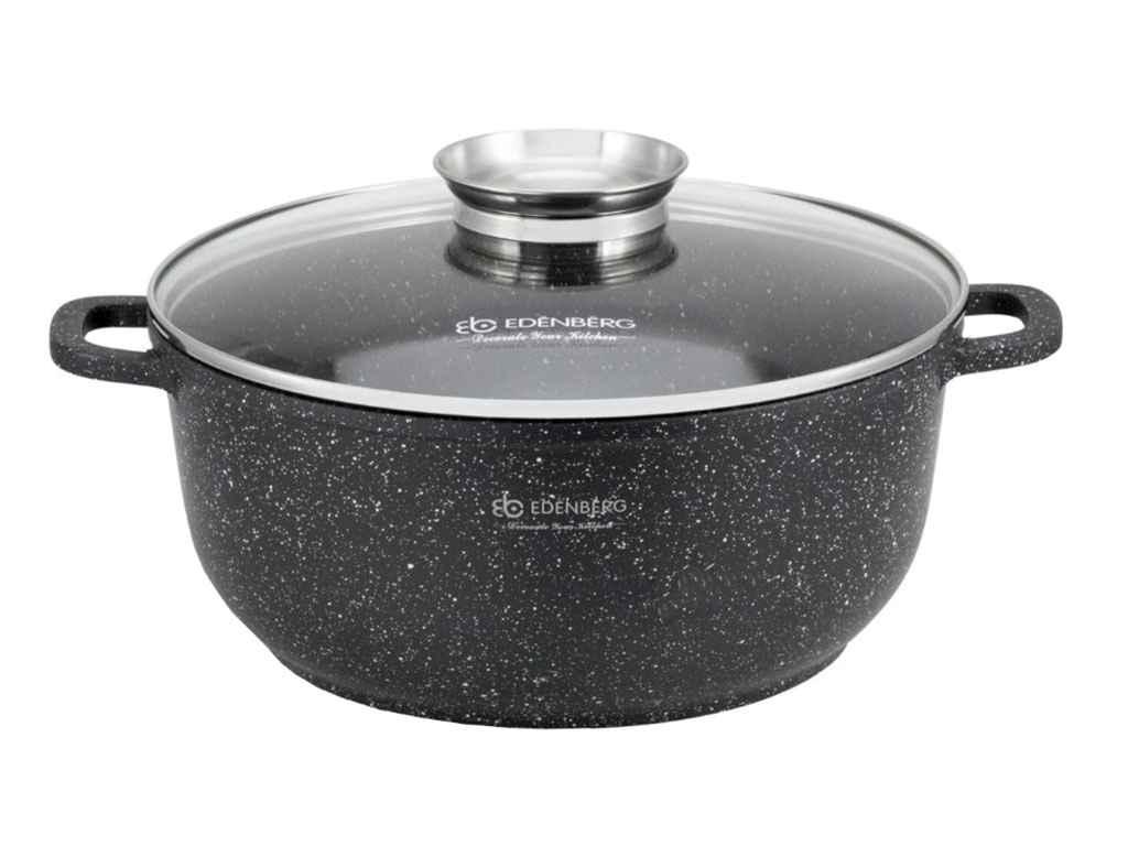 

Кастрюля-кaзан алюминиевый с антипригарным покрытием Edenberg 2,3 литра с крышкой (EB-8116)