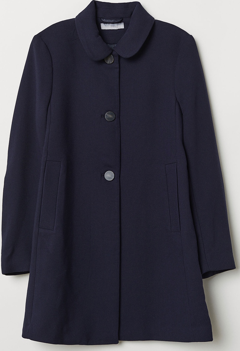 

Пальто H&M 0578480_01 38 Темно-синее