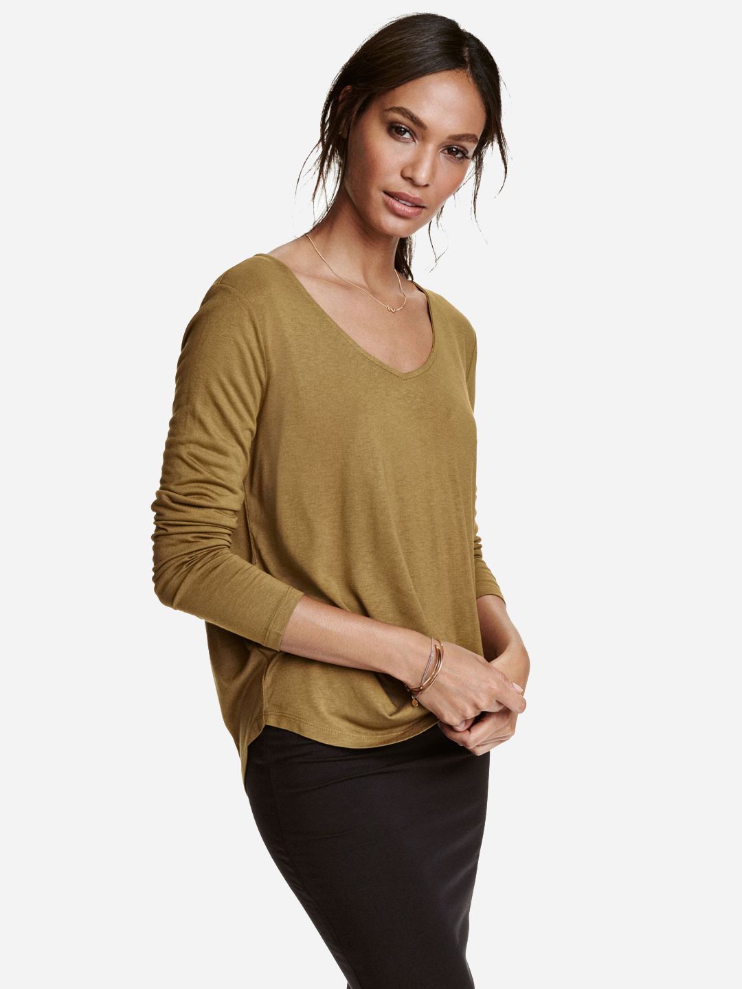 

Джемпер H&M 0363505_01 XS Оливковый