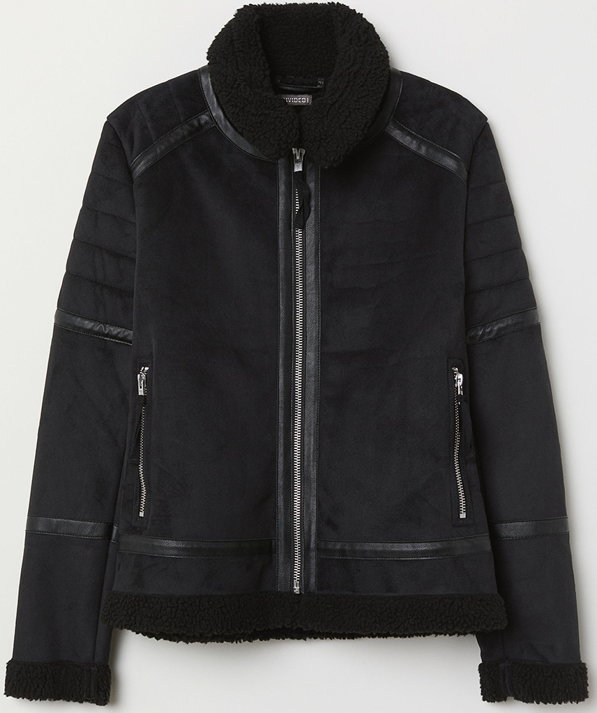 

Дубленка из искусственной кожи H&M 0651881_02 L Черная