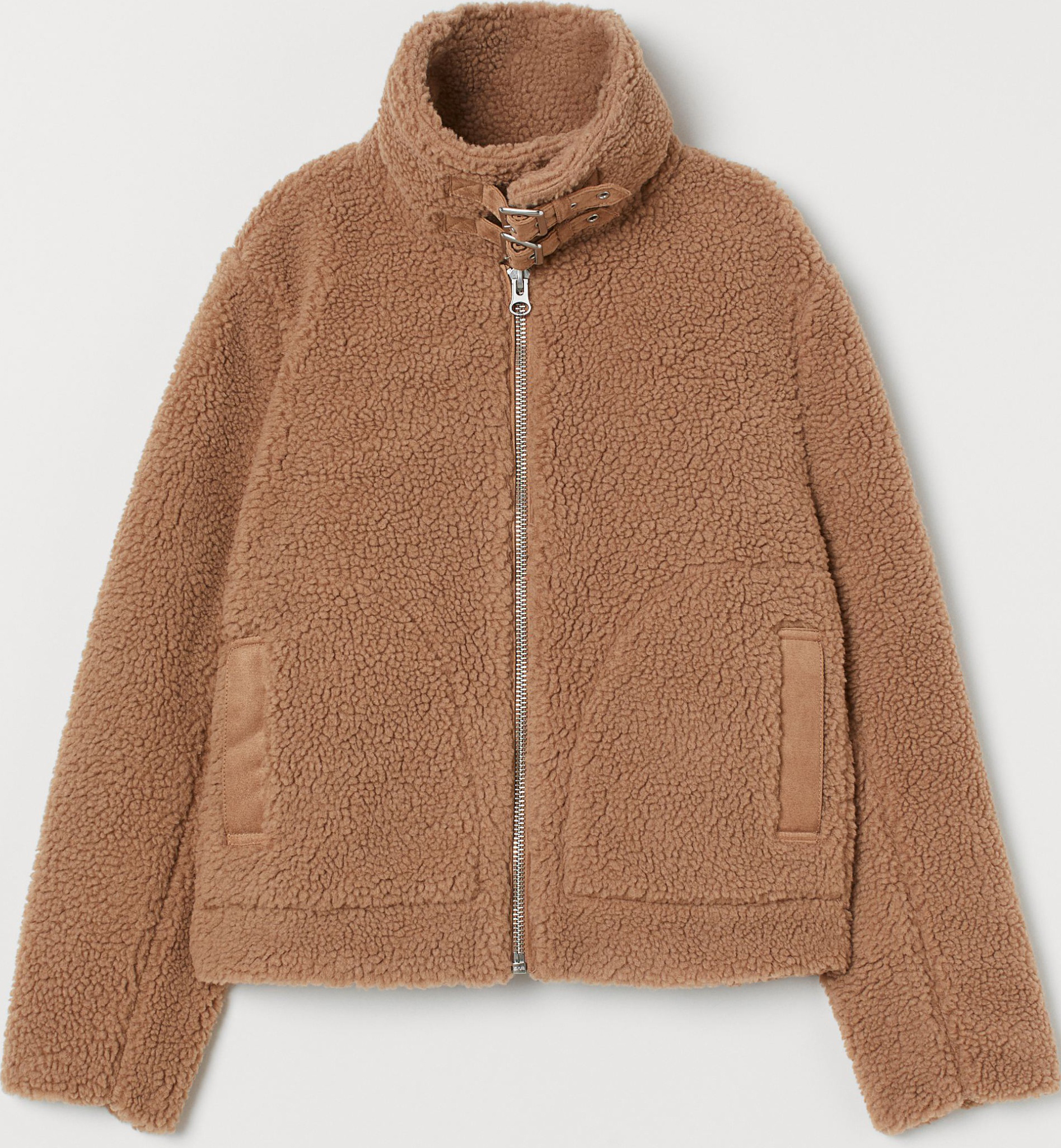 

Эко полушубок H&M 0805388 S Темно-бежевый