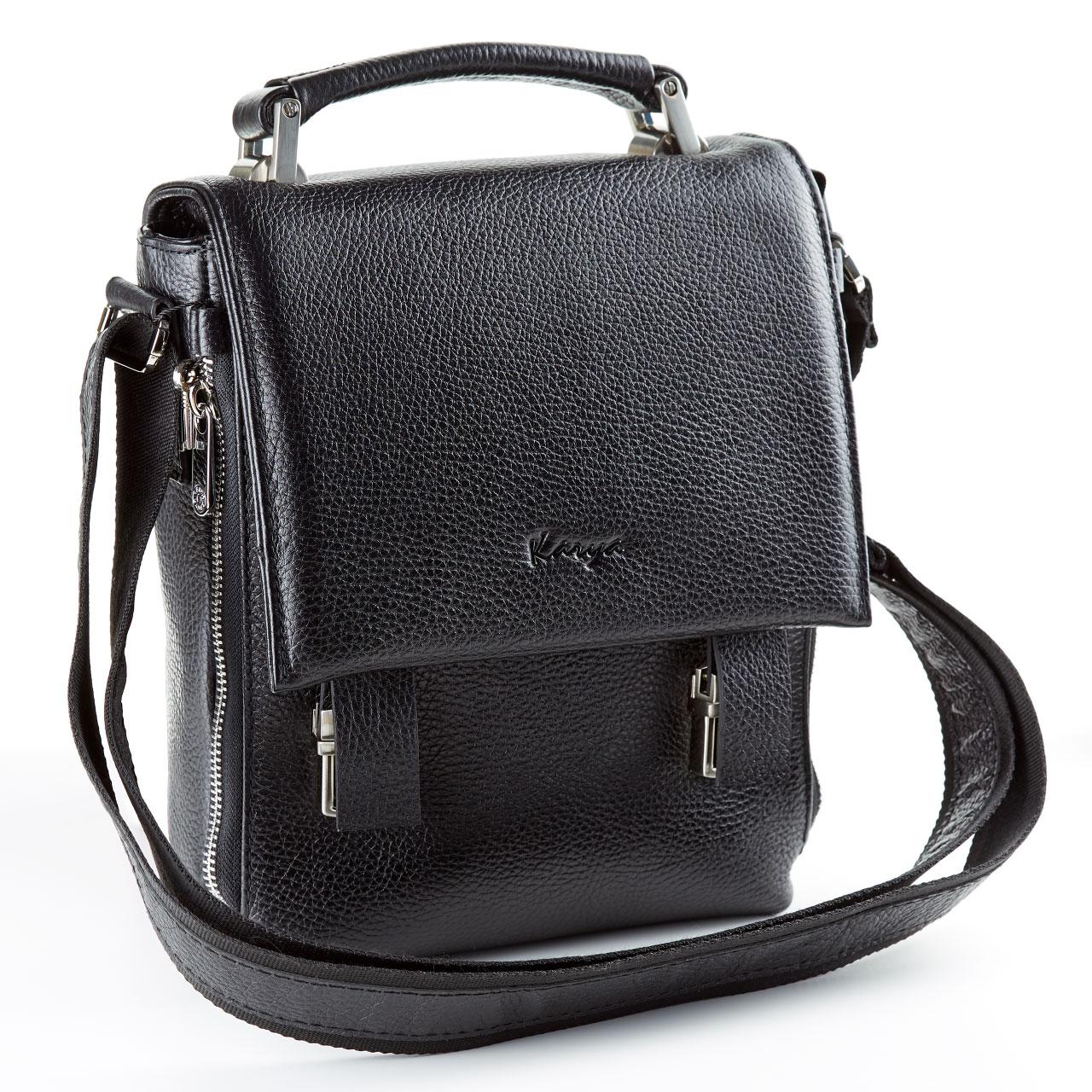 

Мужская сумка Karya 0628-45 кожаная черная