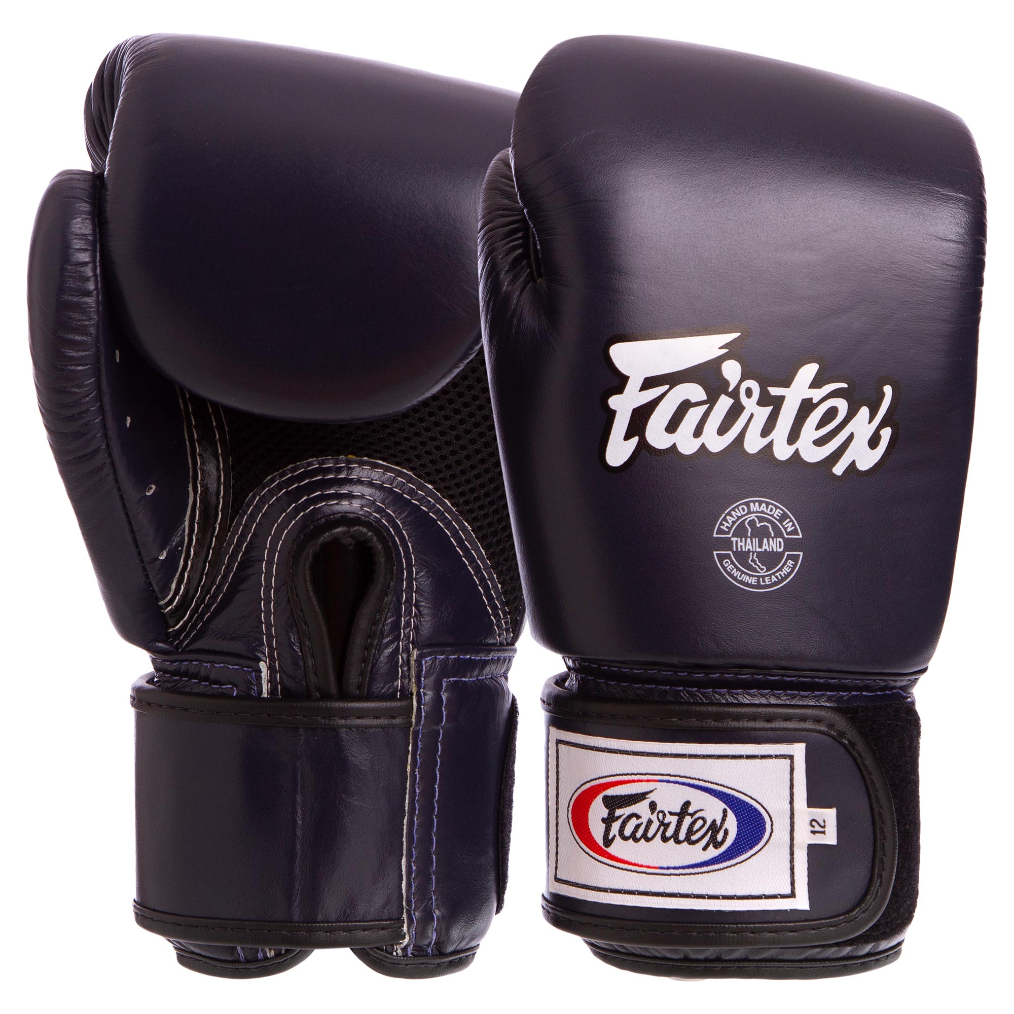 

Перчатки боксерские кожаные на липучке FAIRTEX синие, Размер 16oz