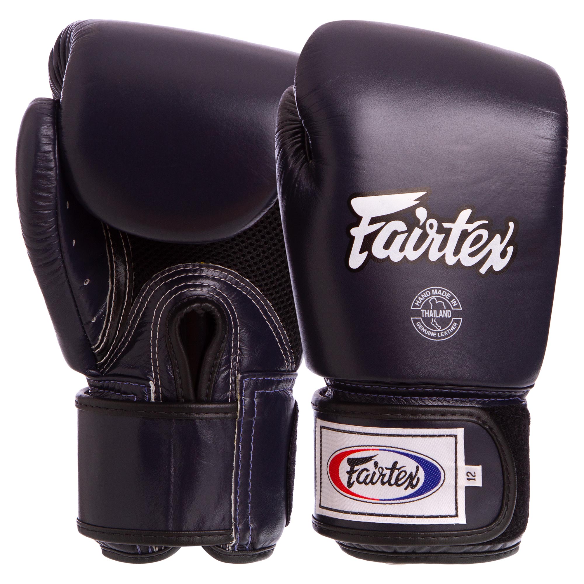 

Перчатки боксерские кожаные на липучке FAIRTEX синие, Размер 10oz