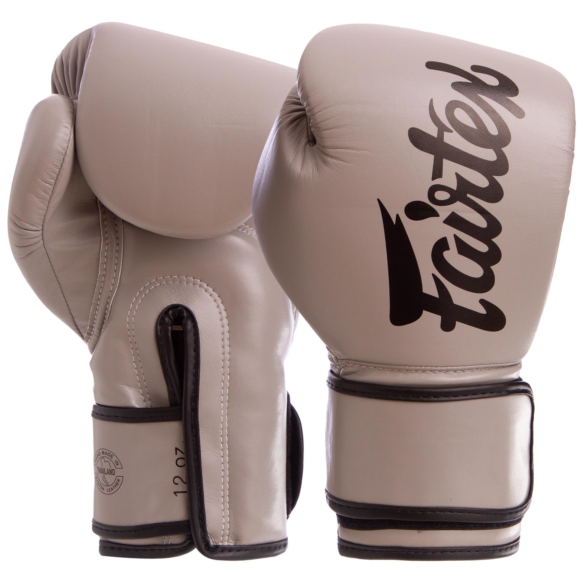 

Перчатки боксерские PU на липучке FAIRTEX серые, Размер 16oz