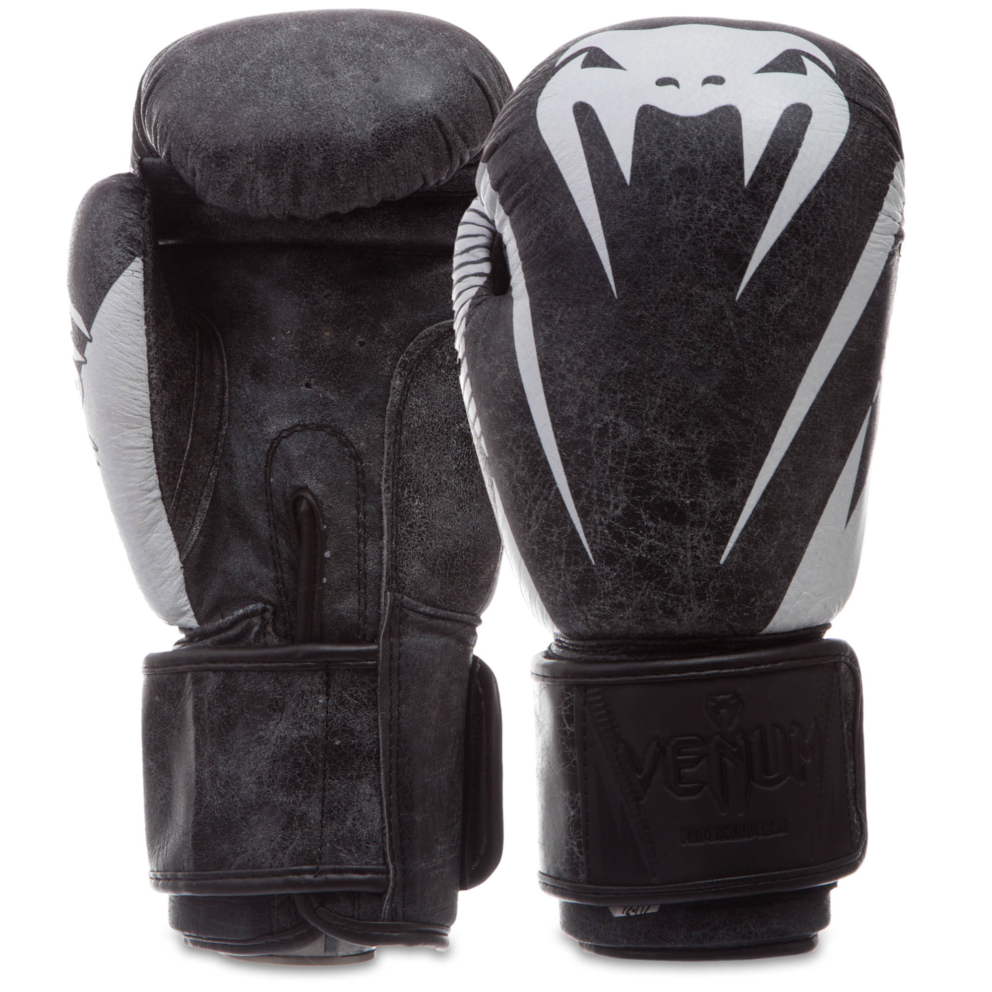 

Боксерские перчатки на липучке Venum чёрные, Размер 10oz