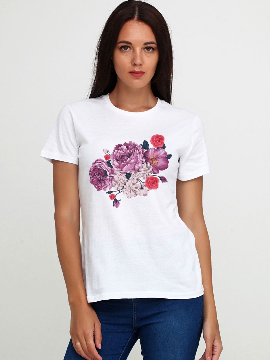 

Футболка Malta 18Ж425-17-Р2 Bouquet Flower М (44) Белая