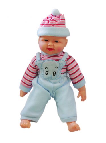 

Кукла-пупс WL Toys «Хохотун» 40 см в голубом (X1608-1)