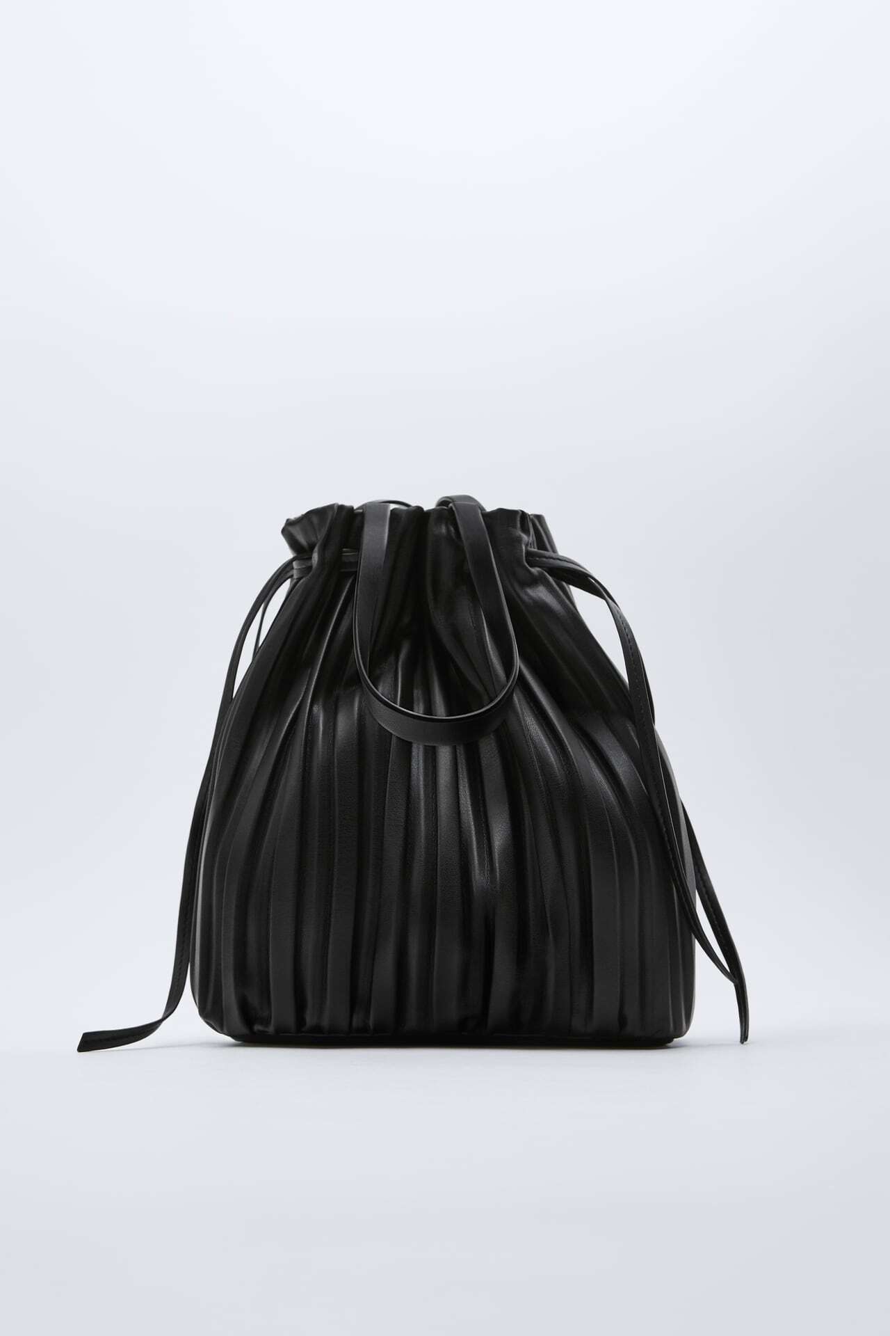 Zara black cheap bucket bag