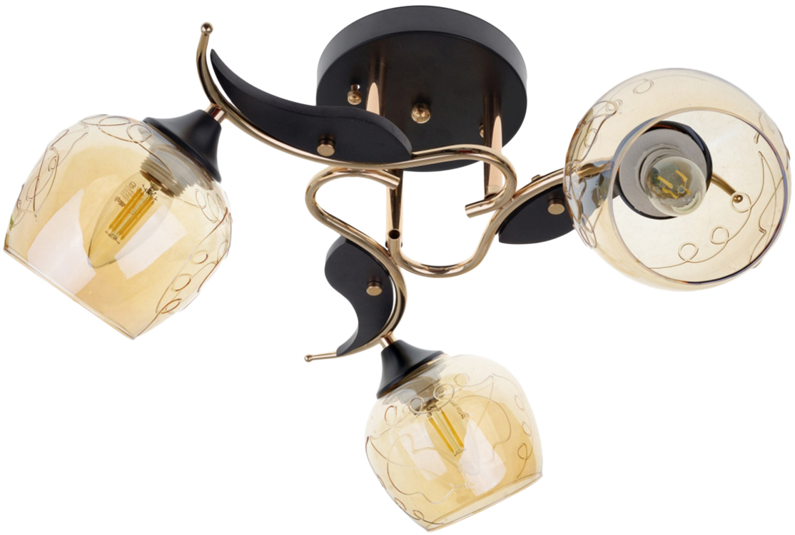 

Люстра Brille LK-703S/3 E27 BK+FG (24-535)