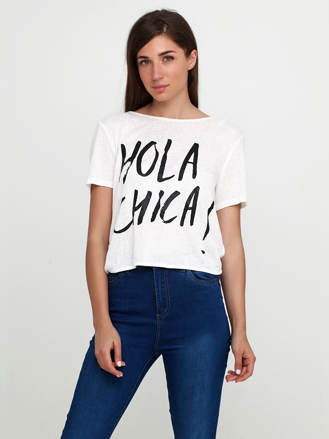 

Футболка H&M 0502148_Hola  Белая с черным, Футболка H&M 0502148_Hola L Белая с черным