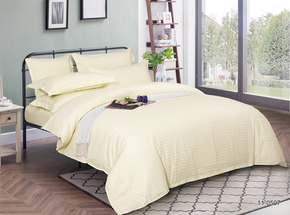 

Комплект постельного белья U-tek Home Beige Stripe Полуторный
