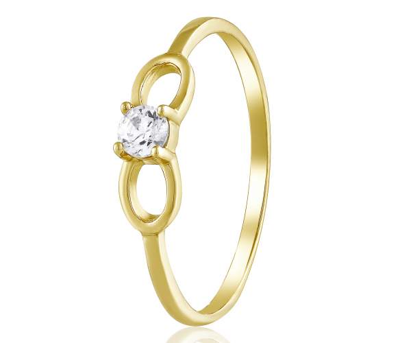 

Кольцо из желтого золота с камнем SWAROVSKI Zirconia "Севилья", КД4176/2SW, 17.5 размер