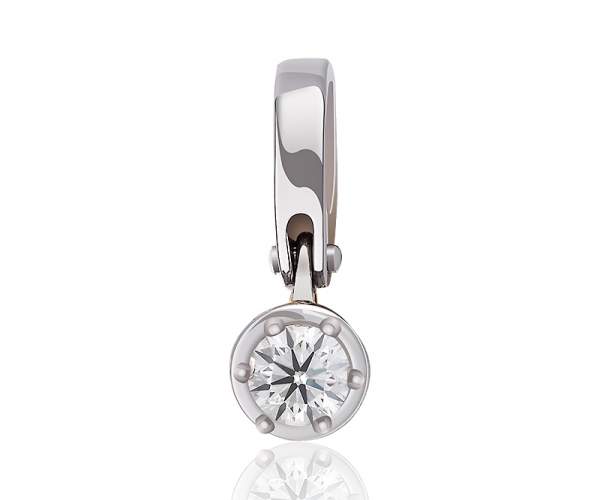 

Подвеска из белого золота с камнями SWAROVSKI Zirconia в стиле "Дамиани", П4095/1SW